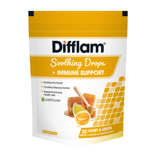Difflam Sooth Drps+Immune Sup Hny&Lmn 20