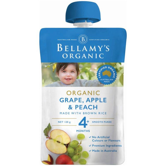 Bellamys Peach & Apple 120g