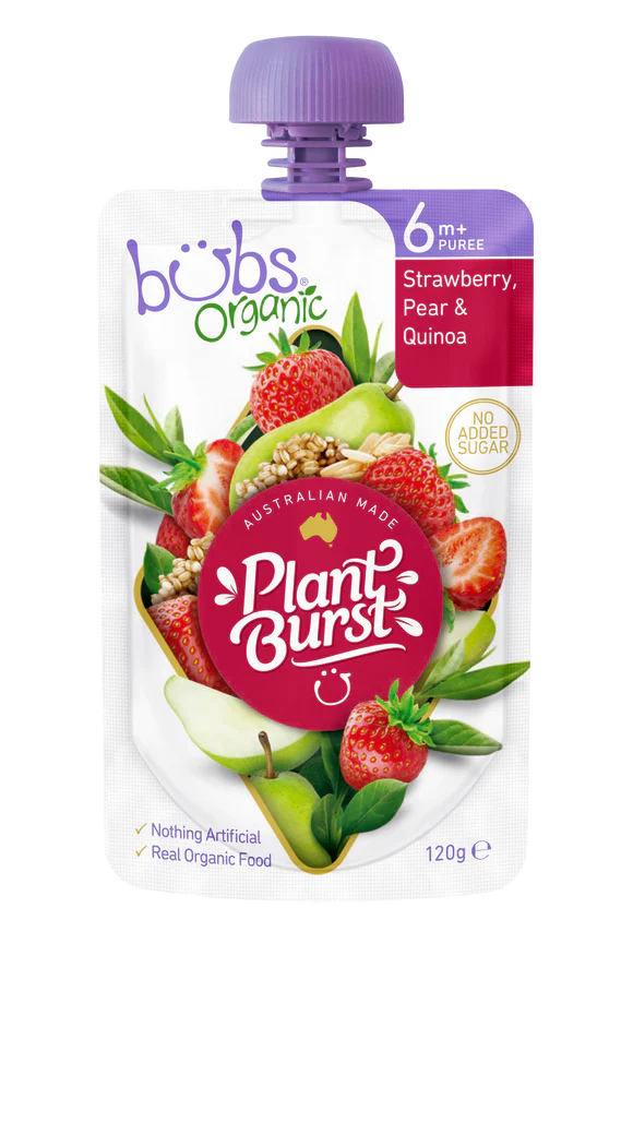 Bubs Strawberry Pear & Qunioa 120g