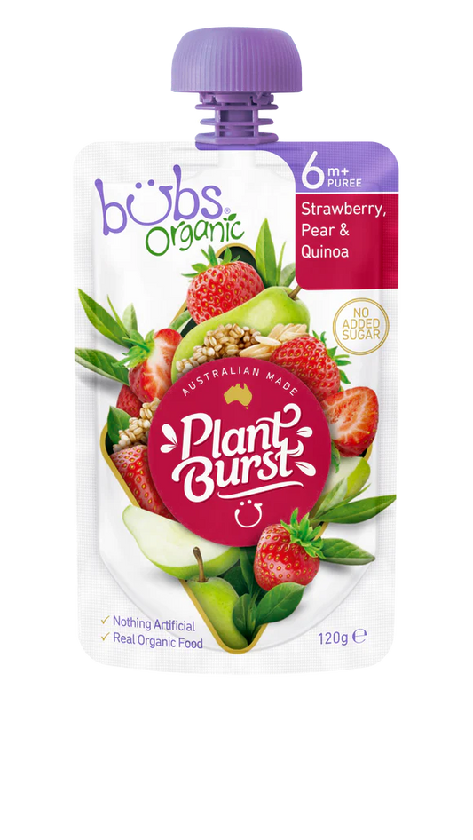 Bubs Strawberry Pear & Qunioa 120g