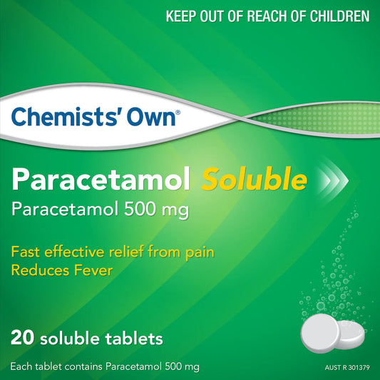 Co Paracetamol 500mg 20 Soluble Tablets