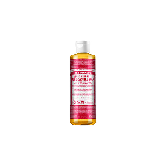 Dr. Bronner'S Pure-Castile Soap Liquid (Hemp 18-In-1) Rose 237mL