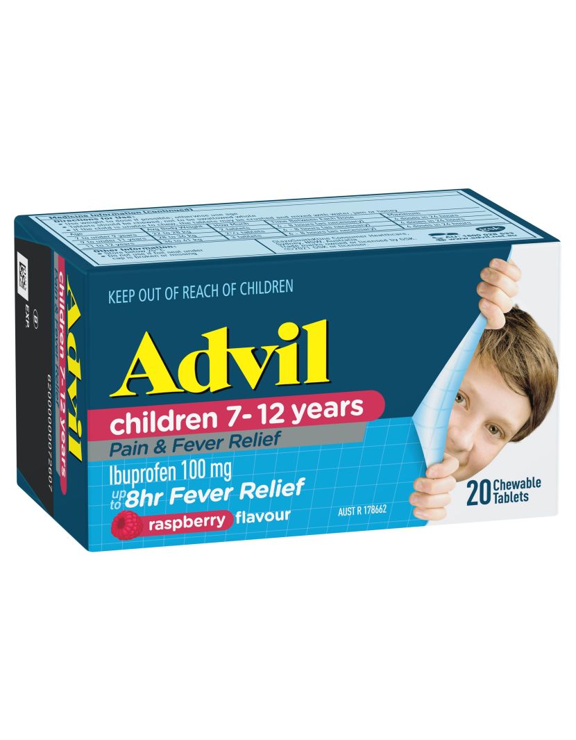 Advil Chewable 7-12Yrs Tab 20