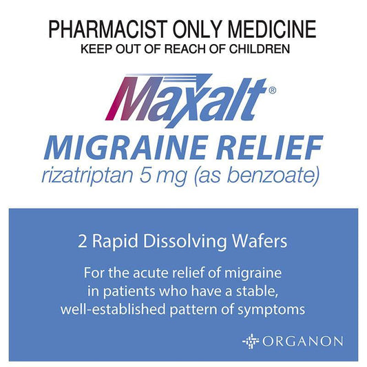 Maxalt Migraine Relief 5mg 2Tab S3