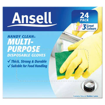 Ansell Handy Clean Disposable Gloves 24Pk