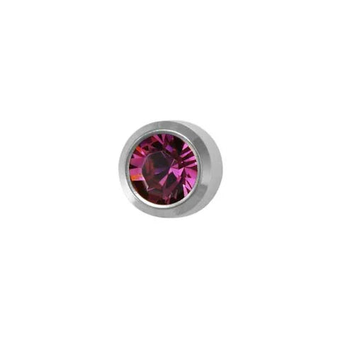 Ear Piercing Mini Bezel Amethyst