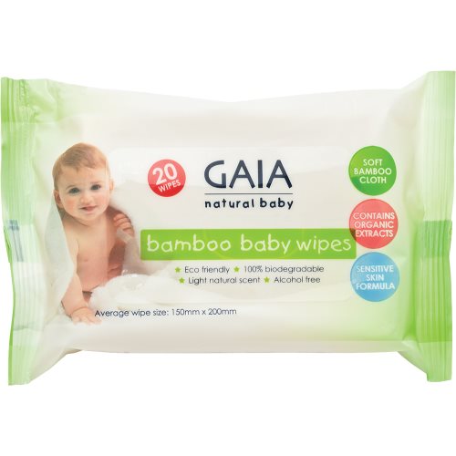 Gaia Nat Baby Wipes 20Pk