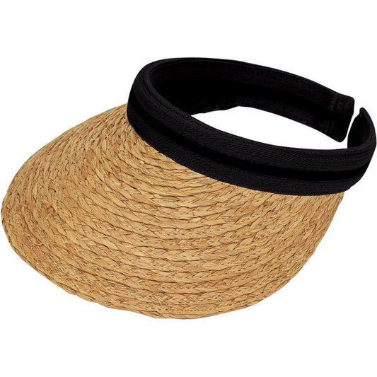 Carole Raffia Visor-Nougat