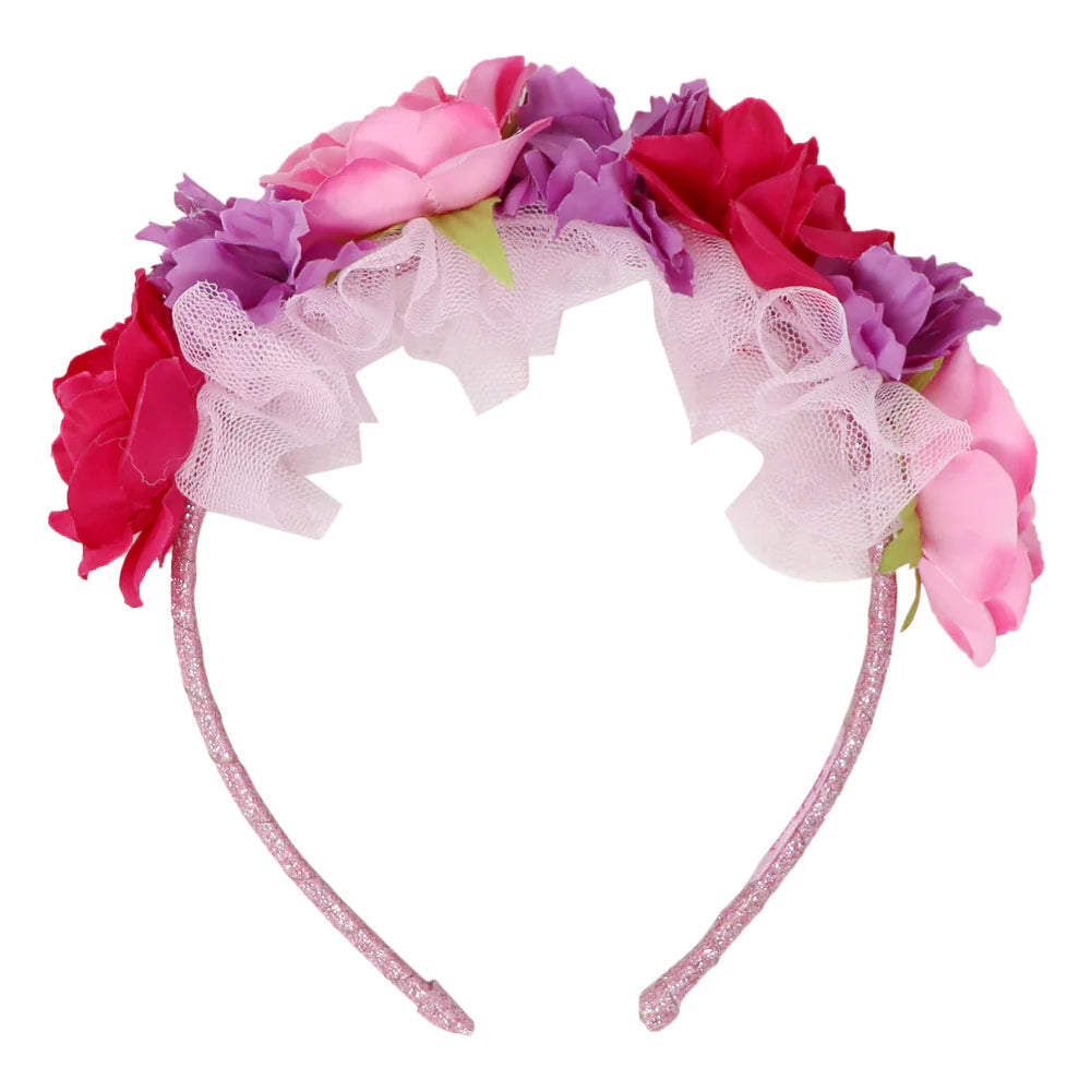 Pink Poppy Rose Headband