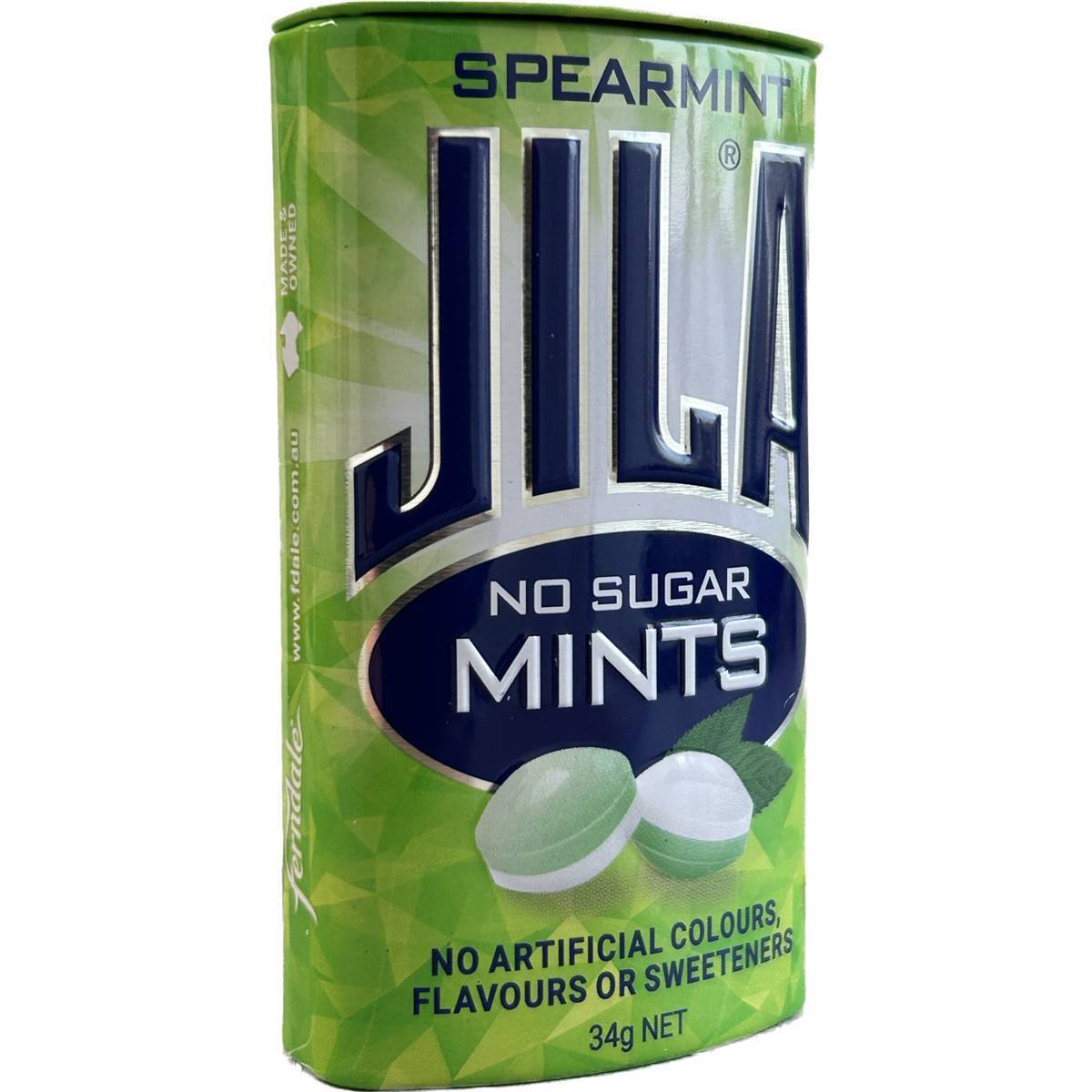 Jila Sugarfree Tins Spearmint 34g