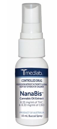 Medlab Nanabis 8.33mg/8.33mg/mL 15mL