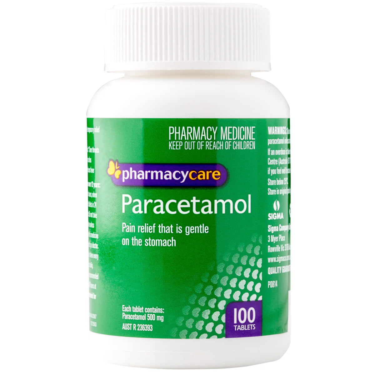 Pharmacycare Paracetamol 500mg 100 Tab