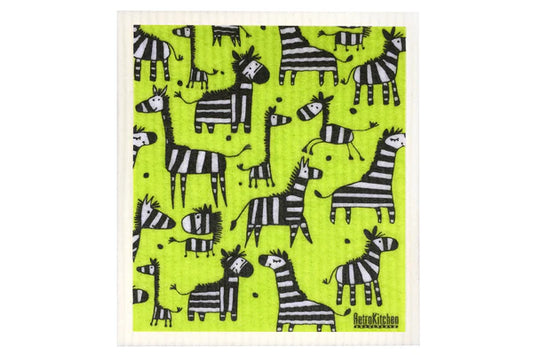 Retro Kitchen Sponge Cloth Zebra