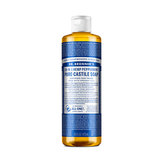 Db 18In1 Hemp Peppermint Pure-Castile Soap 473mL