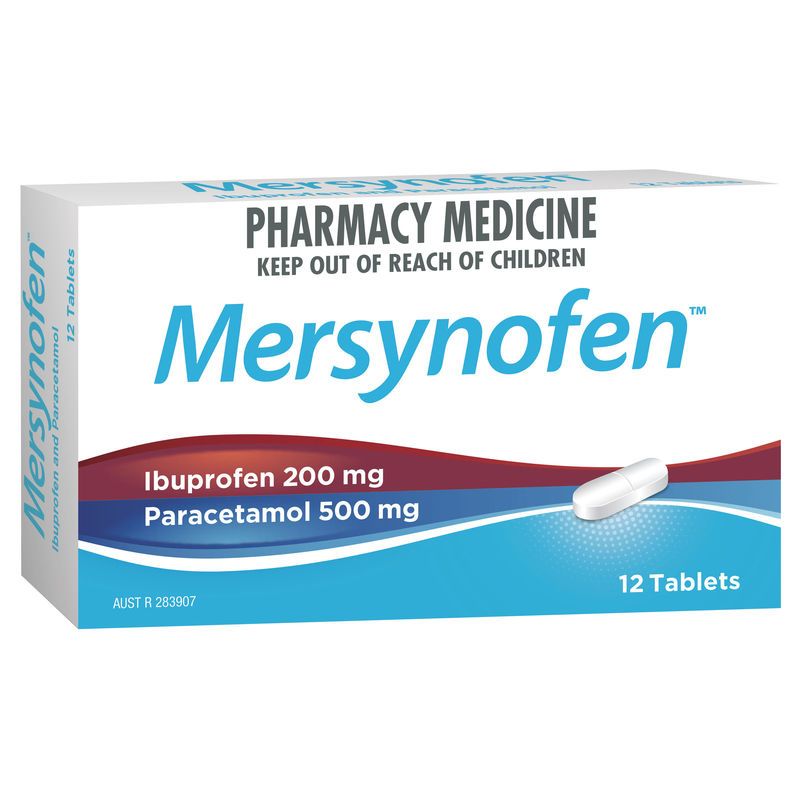 Mersynofen Paracetamol & Ibuprofen 12 Tabs