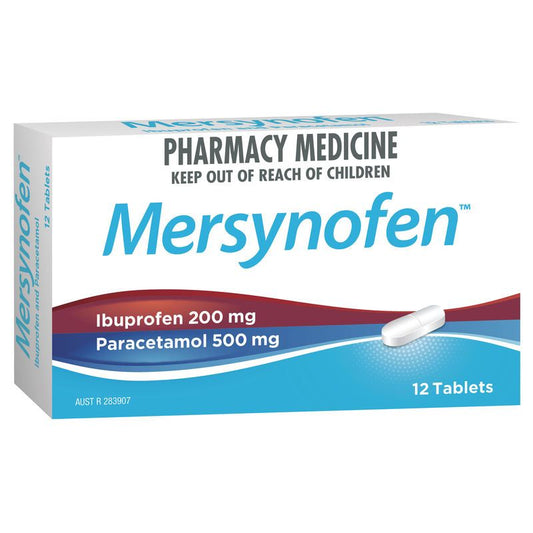 Mersynofen Paracetamol & Ibuprofen 12 Tabs