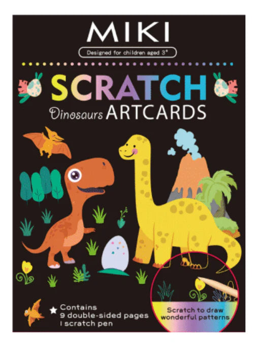 Miki Scratch Dinasour Artcards