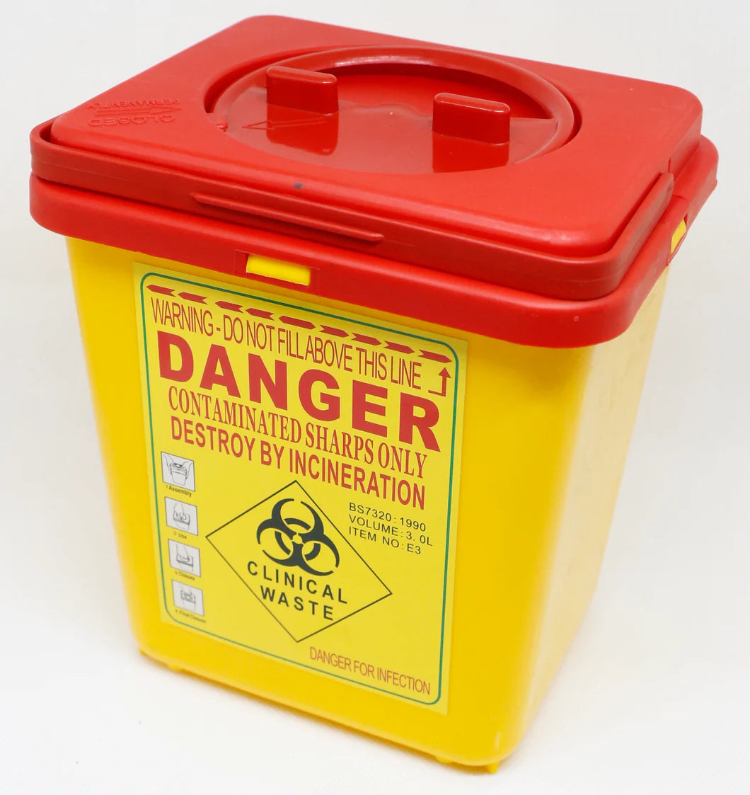 Sharps Container 3L Medical Waste Circular Rectangle