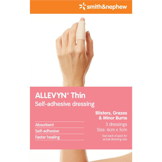 Smith & Nephew Allevyn Thin 5 Cm X 6 Cm Pk 3