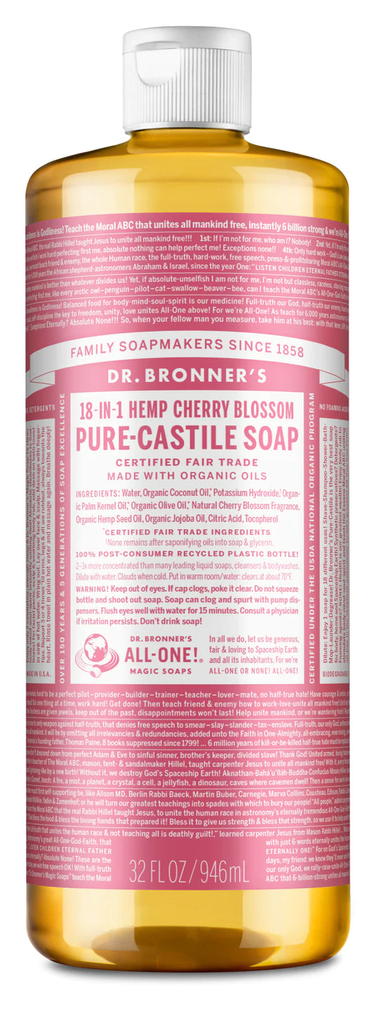 Db 18In1 Hemp Cherry Blossom Pure-Castile Soap 473mL