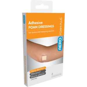 Aero Adhesive Foam Dressing 5X5Cm 2Pk