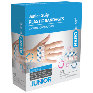 Aeroplast Plastic Junior Strip 7.2 X 1.9 Cm 40Pk