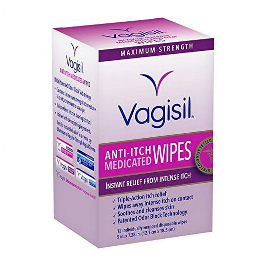 Vagisil Anti Itch Medicated Wipes 12 Pk