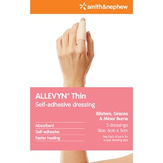 Allevyn Thin 5 Cm X 6 Cm Pk 3