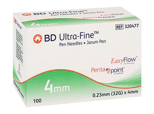 Bd Ultrafine Pp Comfort 32G 4Mm 100Pk