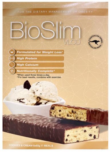 Bioslim Vlcd Cookies & Cream Bar 5X60g