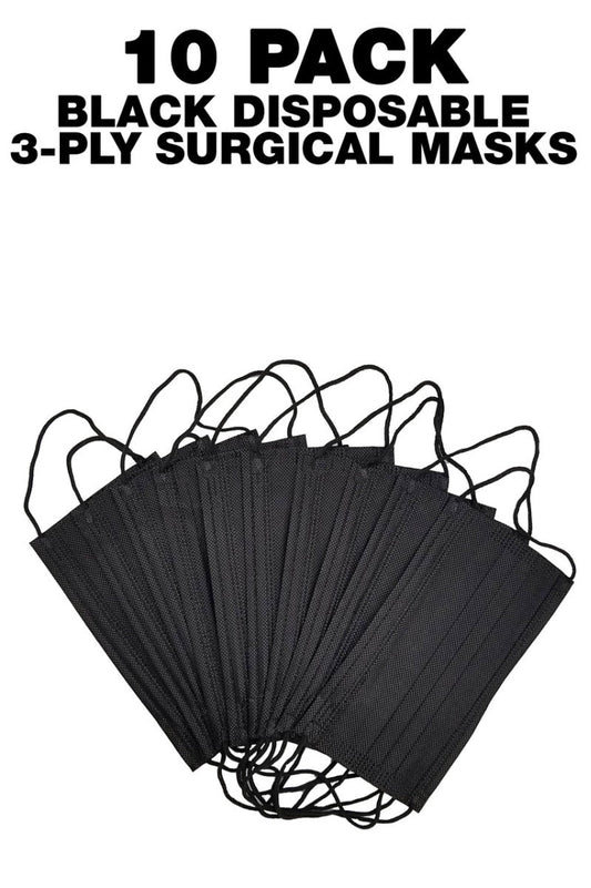 Black Disposable Mask 10 Pk