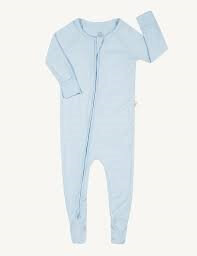 Boody Baby Long Sleeve Onsie Sky Nb