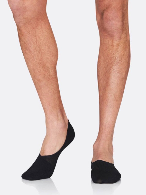 Boody Mens Invisible Socks Black 6-11