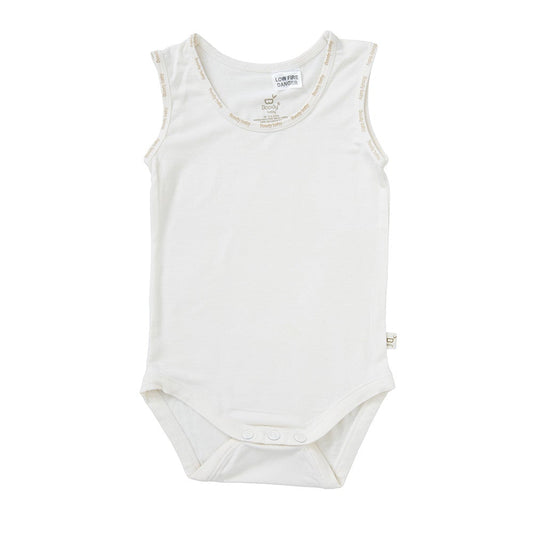 Boody Baby Sleeveless Bodysuit Chalk New Born