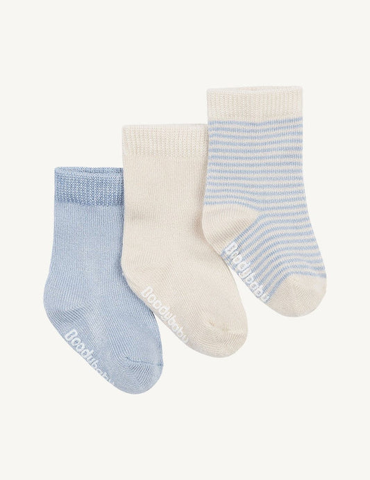 Boody Baby Socks 3 Pack Sky 6-12 Mths