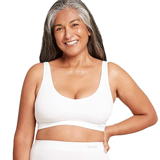 Boody Padded Shaper Crop Bra White Xl