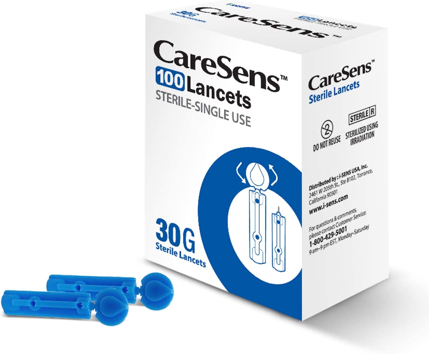 Caresens 30g Lancets 100 Per Box
