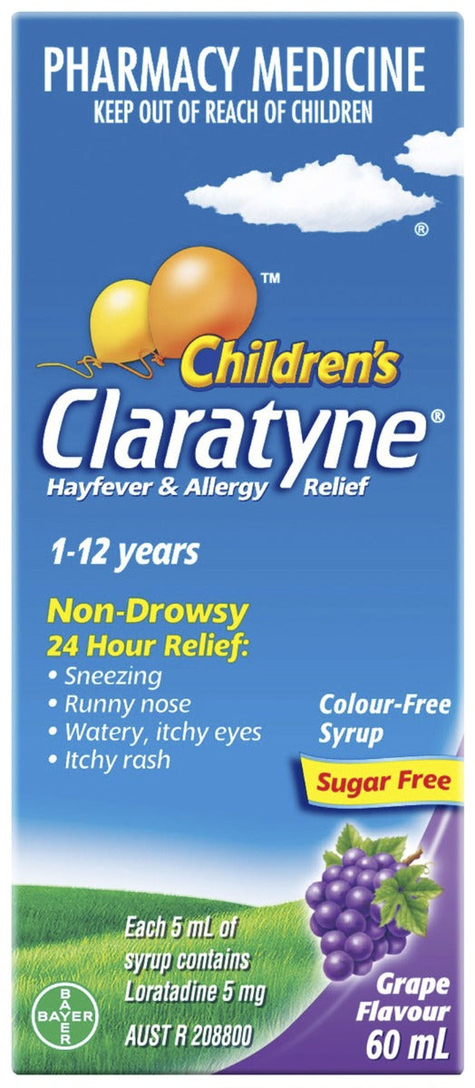 Claratyne Syrup Grape 60mL