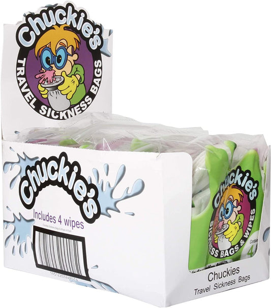 Chuckies Vomitbags Pk4 With Wipes