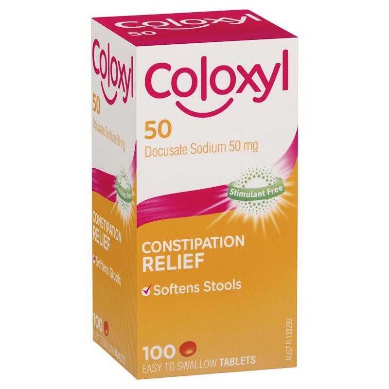 Coloxyl 50mg 100 Tablets