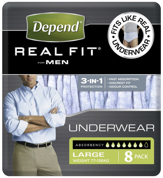 Depend Underwear Men Large 8