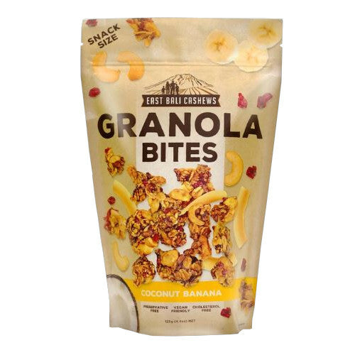 East Bali Cashews Granola Bites Coconut Banana 125g