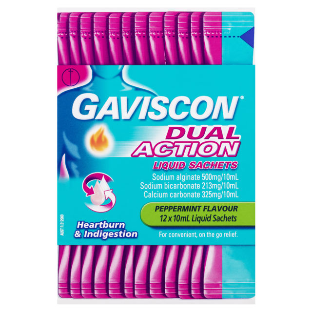 Gaviscon Dual Action Liquid 12 Sachets