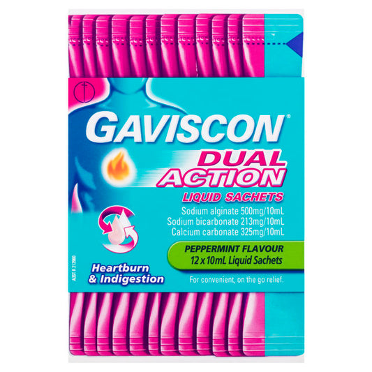 Gaviscon Dual Action Liquid 12 Sachets