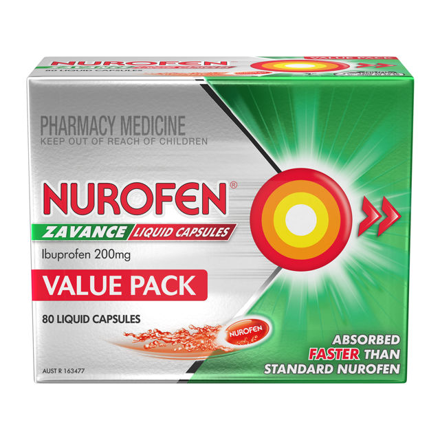 Nurofen Zavance 200mg Liquid Caps 80