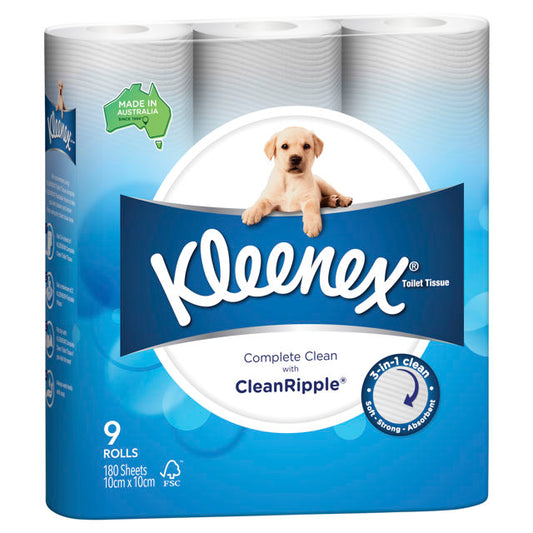 Kleenex Toilet Tissue Complete Clean 9