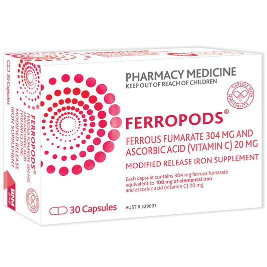 Ferropods Iron & Vit C Cap 30