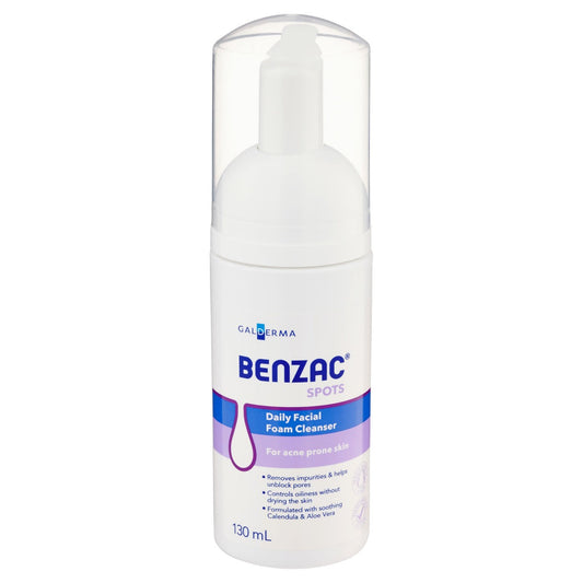 Benzac Daily Foam Clnr 130mL