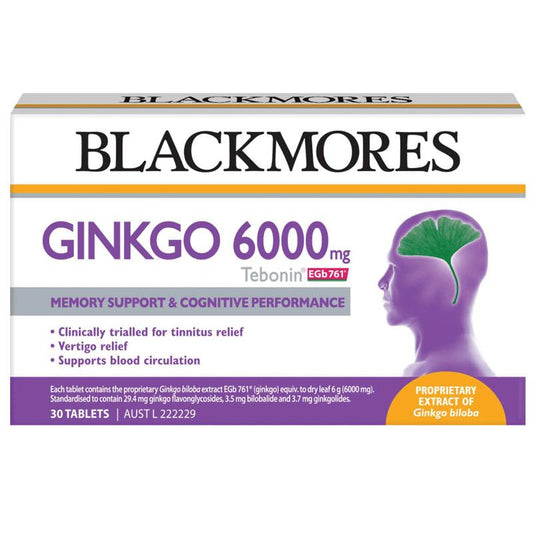 Bmore Ginkgo 6000mg Tebonin Tab 30