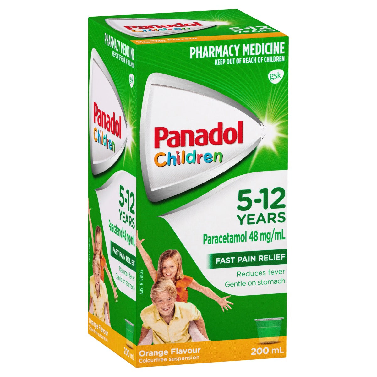 Panadol 5-12Yrs Org C/Free  200mL